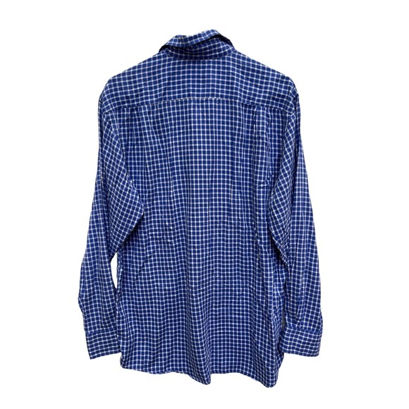 Hugo Boss blue gingham plaid button down shirt size 40‎ - Picture 2 of 7